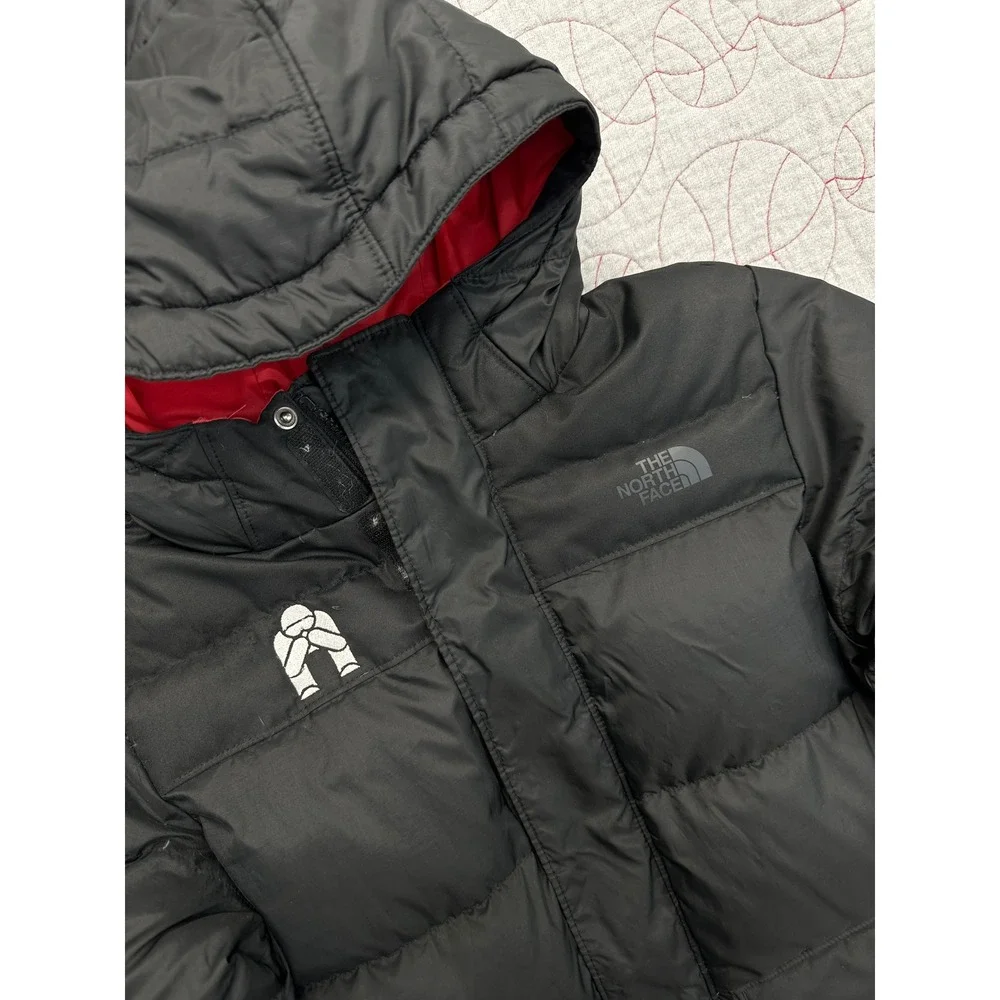 The North Face Down Puffer Jacket Black Hooded Parka / Boys' Large